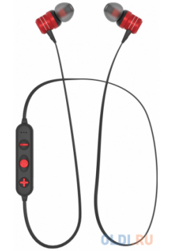 Наушники Bluetooth вакуумные с шейным шнурком More choice BG20 (Red)  BG20R
