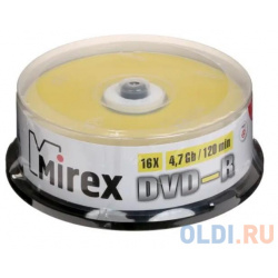 Диск DVD R Mirex 4 7 Gb  16x Cake Box (25) (25/300) UL130003A1M