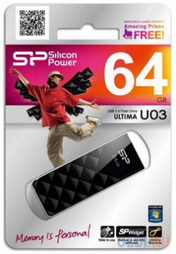 Флешка USB 64GB Silicon Power Ultima U03 SP064GBUF2U03V1K черный 