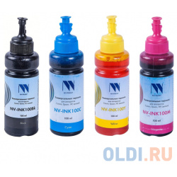 Чернила NV PRINT универсальные на водной основе для Сanon  Epson НР Lexmark комплект 4 цвета INK100U