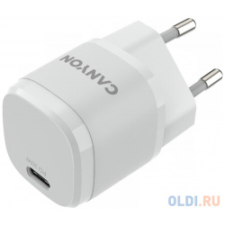 Canyon  PD 20W Input: 100V 240V Output: 1 port charge: USB C:PD (5V3A/9V2 22A/12V1 66A) Eu plug Over Voltage heated current and CNE CHA20W05