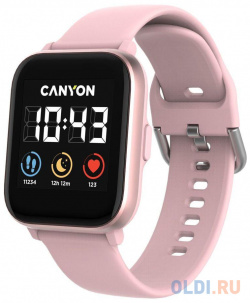 Smart watch  1 4inches IPS full touch screen with music player plastic body IP68 waterproof multi sport mode compatibility iOS and android Canyon Salt