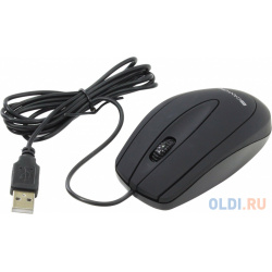 Мышь CANYON CNE CMS1 Black  Wired Optical 800 dpi 3 btn USB цвет черный проводная кнопки прорезиненное покрытие
