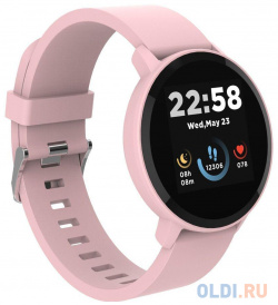 Smart watch  1 3inches IPS full touch screen Round IP68 waterproof multi sport mode BT5 0 compatibility with iOS and android Pink Host: 2 Canyon Lollypop