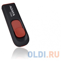 Внешний накопитель 8GB USB Drive ADATA 2 0 C008 черно красная выдвижная AC008 8G RKD A Data 