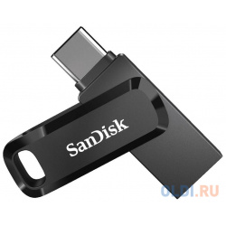 Флеш Диск Sandisk 64Gb Ultra Dual Drive Go SDDDC3 064G G46 USB3 1 черный