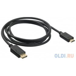 Кабель аудио видео Buro HDMI (m)/DisplayPort (m) 2м  Позолоченные контакты черный (HDMI DP 2M) Бюрократ 2M