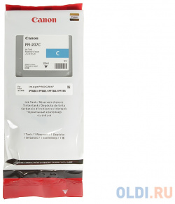 Картридж Canon PFI 207 C для iPF 680/685/780/785 голубой 8790B001 