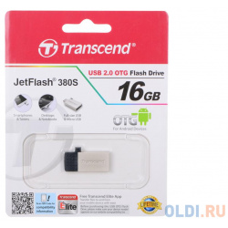 Внешний накопитель 16GB USB Drive  Transcend 380S (TS16GJF380S) TS16GJF380S Ф