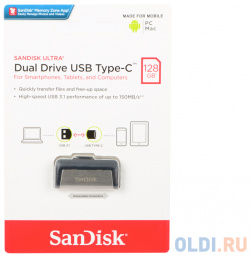 Внешний накопитель 128GB USB Drive  SanDisk Ultra Dual Type C (SDDDC2 128G G46) SDDDC2 G46