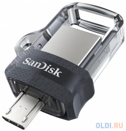 Флешка USB 256Gb Sandisk Ultra Android Dual Drive OTG SDDD3 256G G46 черный