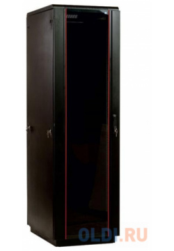 Шкаф напольный 42U ЦМО ШТК М 42 6 1ААА 9005 600x600mm дверь стекло черный 