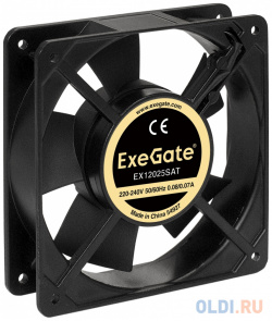 Exegate EX289016RUS Вентилятор 220В EX12025SAT (120x120x25 мм  Sleeve bearing (подшипник скольжения) клеммы 2100RPM 32dBA)