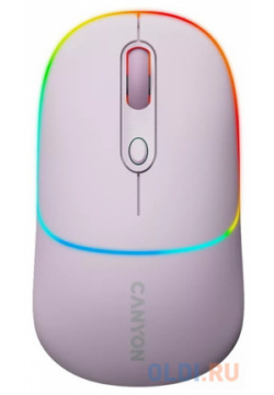 CANYON MW 22  2 in 1 Wireless optical mouse with 4 buttons Silent switch for right/left keys DPI 800/1200/1600 mode(BT/ 4GHz) 650mAh Li poly ba CNS CMSW22PR