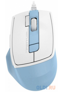 Мышь A4Tech Fstyler FM45S Air голубой/белый оптическая (2400dpi) silent USB (7but) (LCY BLUE) 