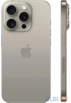 Смартфон Apple A3104 iPhone 15 Pro 128Gb титан моноблок 3G 4G 2Sim 6 1" 1179x2556 iOS 17 48Mpix 802 11 a/b/g/n/ac/ax NFC GPS GSM900/1800 TouchSc MV933CH/A