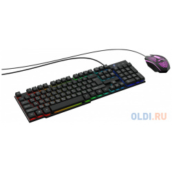 Клавиатура + мышь Оклик 400GMK клав:черный мышь:черный USB LED (1546779) Oklick 1546779