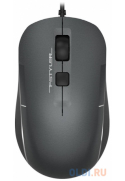 Мышь A4Tech Fstyler FM26 серый/черный оптическая (1600dpi) USB для ноутбука (4but) (SMOKY GREY) 