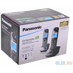 Телефон DECT Panasonic KX TG2512RU2 АОН  Caller ID 50 10 мелодий Спикерфон Эко режим + дополнительная трубка