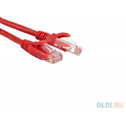 Патч корд UTP 5E категории 5 0м Hyperline PC LPM RJ45 C5e 5M LSZH RD красный 