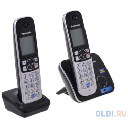 Телефон DECT Panasonic KX TG6812RUB АОН  Caller ID 50 Спикерфон Эко режим Радионяня + дополнительная трубка