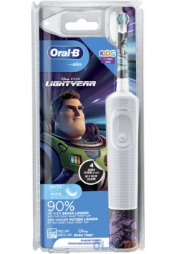 Электрическая зубная щетка Braun Oral B D100 413 Kids Lightyear голубой Э