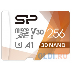 Флеш карта microSD 256GB Silicon Power Superior Pro A1 microSDXC Class 10 UHS I U3 Colorful 100/80 Mb/s (SD адаптер) SP256GBSTXDU3V20AB 