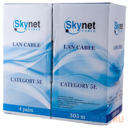 SkyNet Кабель FTP outdoor 4x2x0 48  медный FLUKE TEST кат 5e однож 305 м box черный [CSS 4 CU OUT] CSS OUT