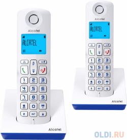 Р/Телефон Dect Alcatel S230 Duo ru white белый (труб  в компл :2шт) АОН ATL1424119