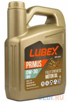 L034 1619 0404 LUBEX Синт ое мот масло PRIMUS MV 0W 30 CF/SL A3/B4 (4л) 