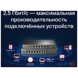 8 port Desktop 2 5G Unmanaged switch  100/1G/2 RJ 45 ports Fanless design 12V/1 5A DC power supply TP LINK TL SG108 M2