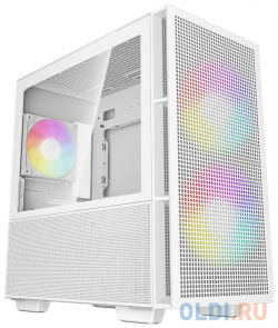 Deepcool CH360 WH без БП  боковое окно (закаленное стекло) 2x140мм ARGB LED вентилятор спереди и 1x120мм сзади белый mATX