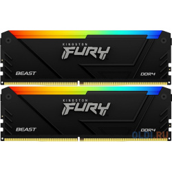 Оперативная память для компьютера Kingston Fury Beast RGB DIMM 32Gb DDR4 3200 MHz KF432C16BB2AK2/32 