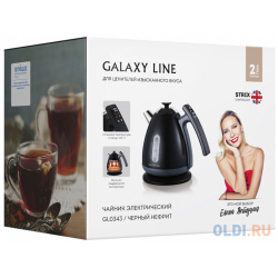 Чайник электрический Galaxy Line GL 0343 1 7л  2200Вт черный (корпус: нержавеющая сталь) ГЛ0343ЛНЕФ