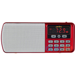 Радиоприемник Perfeo Егерь FM+ красный i120 RED 
