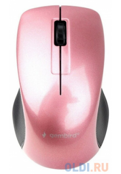 Gembird MUSW 370 {Мышь беспроводная  розовый 2 4ГГц 2кн+колесо мышка 1000 DPI оптический}