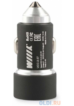 Автомобильное зарядное устройство Wiiix UCC 2 37 3 4A черный