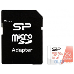 Флеш карта microSD 256GB Silicon Power Superior A1 microSDXC Class 10 UHS I U3 100/80 Mb/s (SD адаптер)