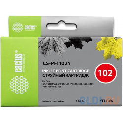 Картридж Cactus CS PFI102Y для Canon IP iPF500/iPF600/iPF700/MFP M40/iPF765/LP17/LP24 желтый 