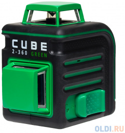 Лазерный уровень ADA CUBE 2 360 Green Ultimate Edition  до20м ±3/10мм/м ±4° 535нм зеленый луч IP54 А00471