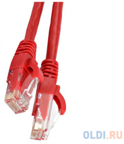 Патч корд UTP 5E категории 3м Hyperline PC LPM RJ45 C5e 3M LSZH RD красный П