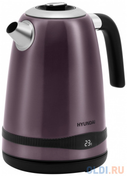 Чайник электрический Hyundai HYK S4800 2200 Вт чёрный фиолетовый 1 7 л металл
