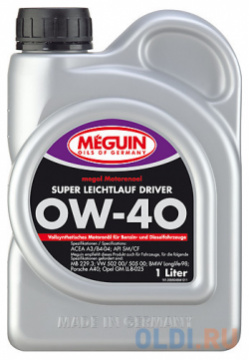 4894 Meguin Синт  мот масло Megol Motorenoel Super Leichtlauf Driver 0W 40 CF/SN A3/B4 (1л)