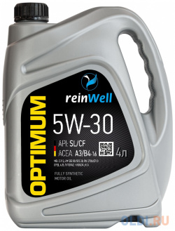4974 ReinWell Моторное масло 5W 30 А3/В4 (4л) 
