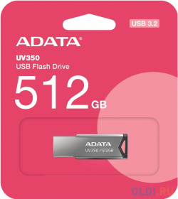Флеш Диск A DATA 512GB  UV350 USB 3 2 Черный ADATA AUV350 512G RBK
