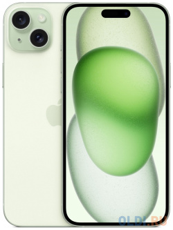 Смартфон Apple A3096 iPhone 15 Plus 256Gb зеленый моноблок 3G 4G 2Sim 6 7" 1290x2796 iOS 17 48Mpix 802 11 a/b/g/n/ac/ax NFC GPS GSM900/1800 Touch MTXK3CH/A 