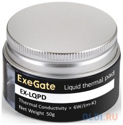 Жидкая термопрокладка ExeGate EX LQPD (6 Вт/(м•К)  50г банка) EX296178RUS