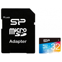 Флеш карта microSD 32GB Silicon Power Superior Pro microSDHC Class 10 UHS I U3 Colorful (SD адаптер) 