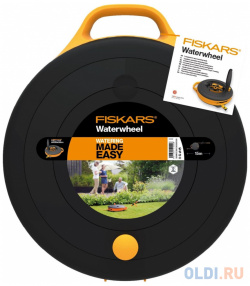 Катушка для шланга Fiskars 1020436 черный/оранжевый шланг в компл  15м (Фискарс) К