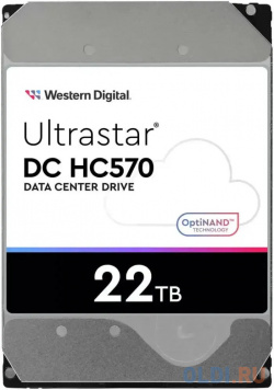 Жесткий диск WD SATA III 22Tb Ultrastar DC HC570 (7200rpm) 512Mb 3 5" (WUH722222ALE6L4) Western Digital WUH722222ALE6L4 